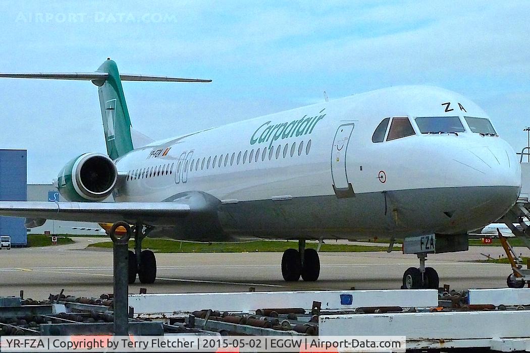 YR-FZA, 1992 Fokker 100 (F-28-0100) C/N 11395, 1992 Fokker 100 (F-28-0100), c/n: 11395 at Luton