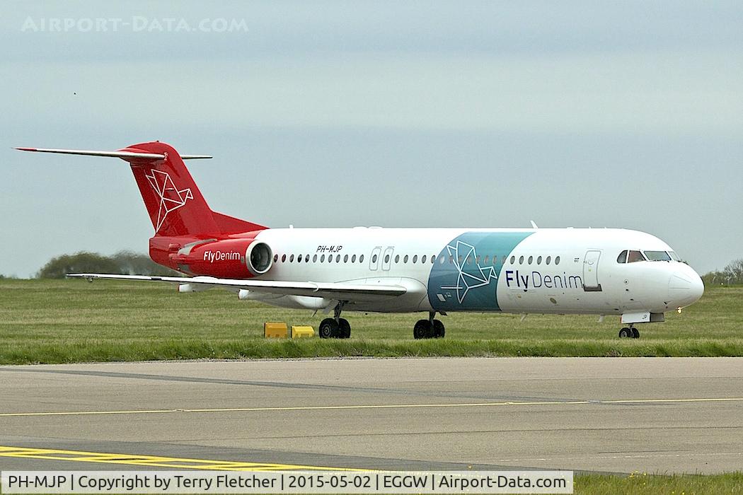 PH-MJP, 1995 Fokker 100 (F-28-0100) C/N 11505, Denim Air's 1994 Fokker F100, c/n: 11505 at Luton