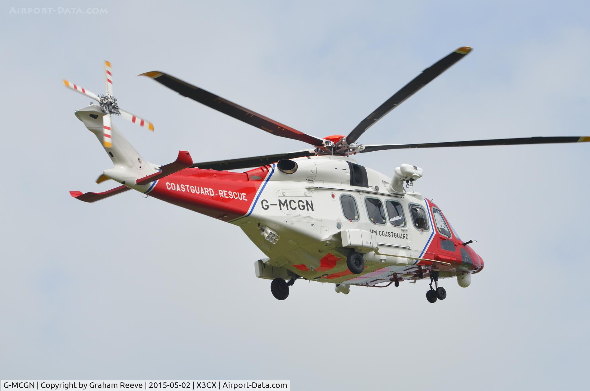 G-MCGN, 2014 AgustaWestland AW-189 C/N 92001, Over head at Northrepps.