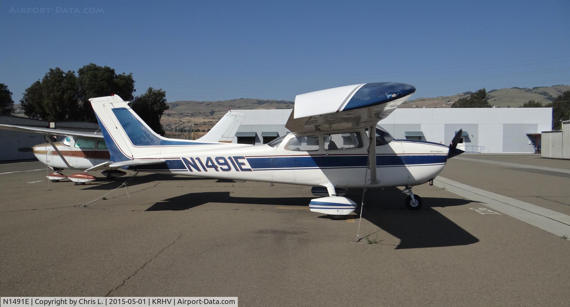 N1491E, 1978 Cessna 172N C/N 17271021, A local 1978 Cessna 172N at the tie downs at Reid Hillview, CA.