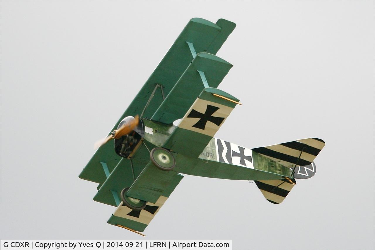 G-CDXR, 2006 Fokker Dr.1 Triplane Replica C/N PFA 238-14043, Fokker DR-1 Replica, On display, Rennes-St Jacques airport (LFRN-RNS) Air show 2014