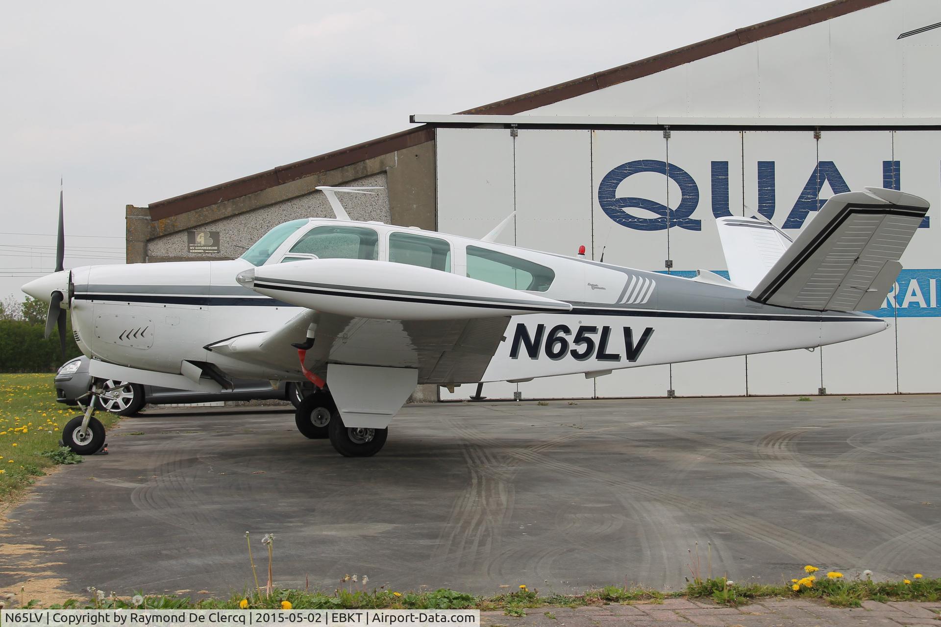 N65LV, 1966 Beech V35 Bonanza Bonanza C/N D-8238, Parked at Wevelgem.