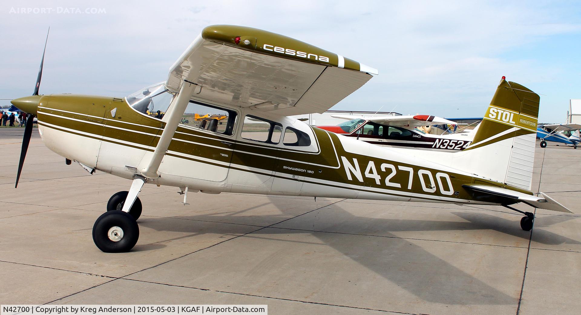 N42700, 1973 Cessna 180J C/N 18052371, 2015 EAA Chapter 380 Fly-in