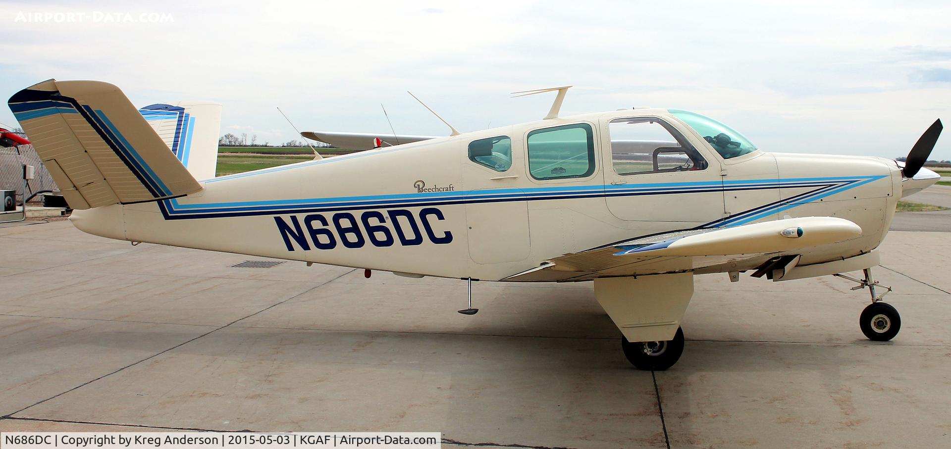 N686DC, 1956 Beech G35 Bonanza C/N D-4748, 2015 EAA Chapter 380 Fly-in