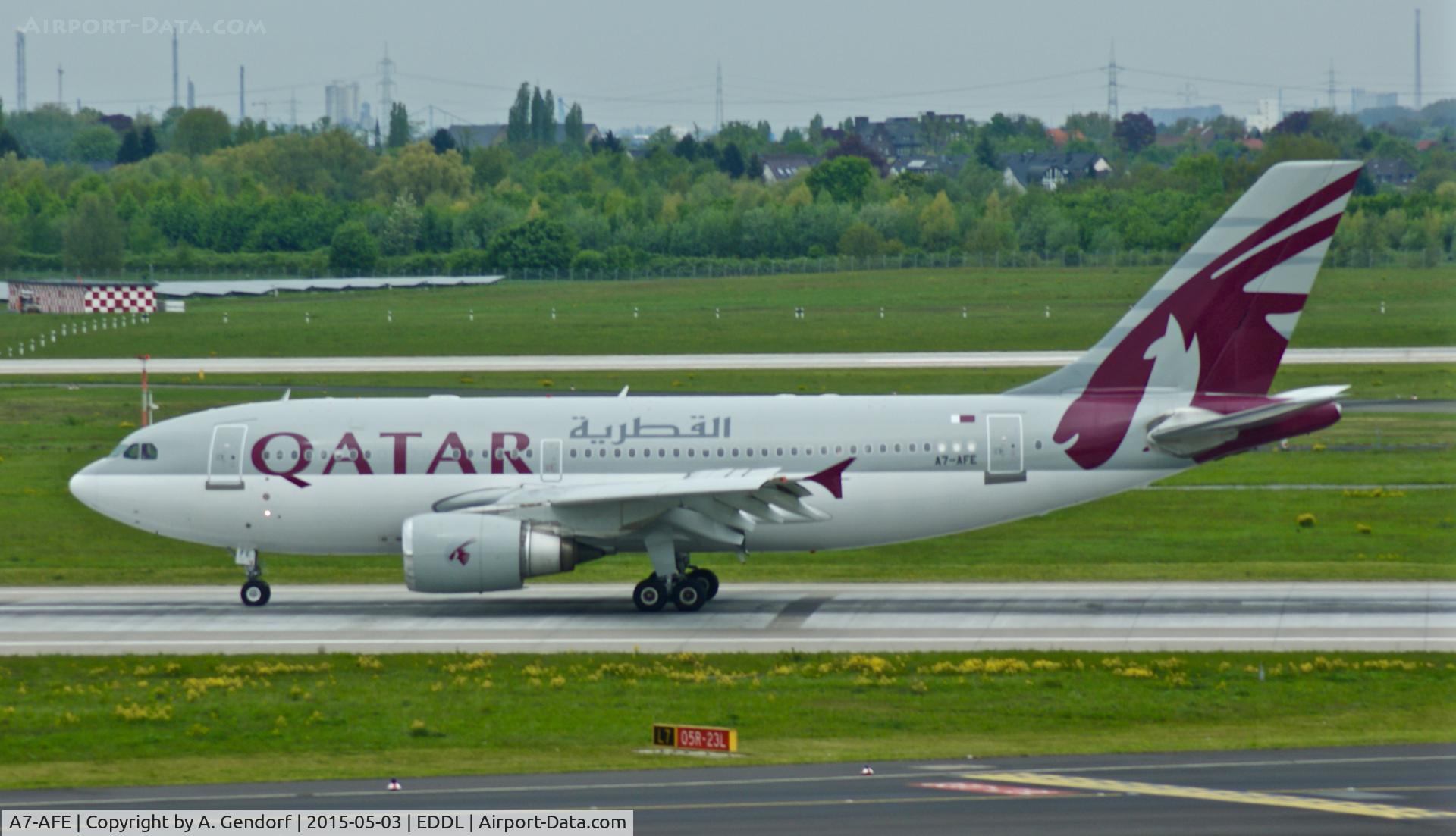 A7-AFE, 1993 Airbus A310-308 C/N 667, Qatar Amiri Flight (Qatar Airways cs.), is here still on RWY 23L at Düsseldorf Int'l(EDDL)