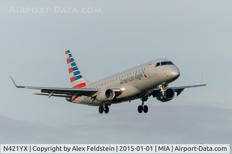 N421YX, 2014 Embraer 175LR (ERJ-170-200LR) C/N 17000386, Miami International
