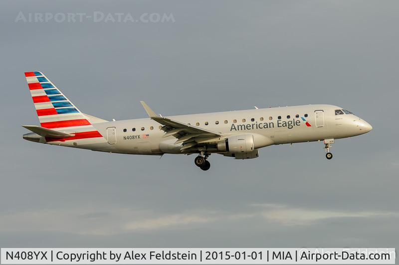 N408YX, 2013 Embraer 175LR (ERJ-170-200LR) C/N 17000371, Miami International
