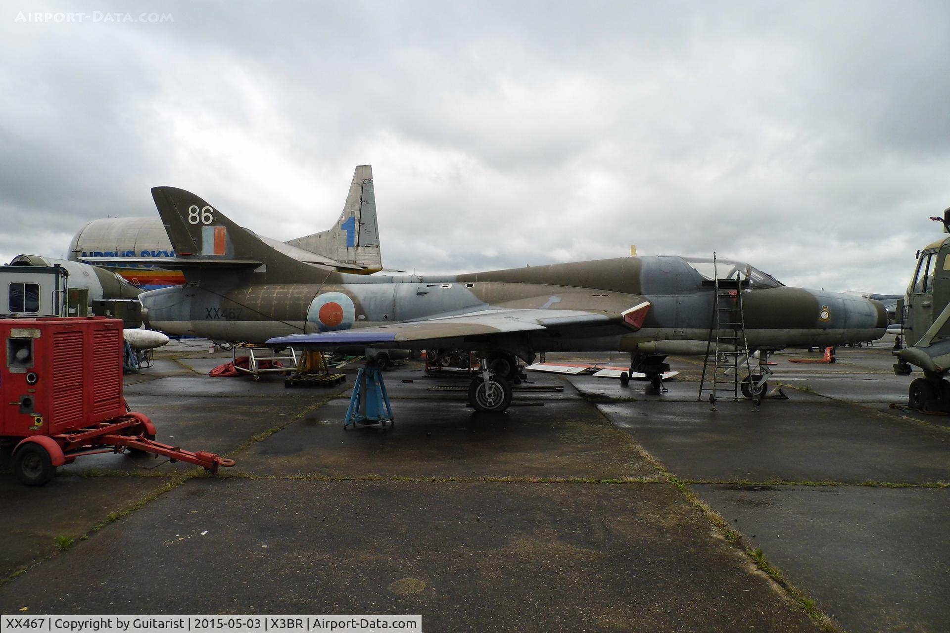 XX467, 1958 Hawker Hunter T.7 C/N 41H-693834, At Bruntingthorpe