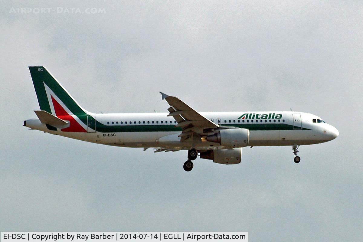 EI-DSC, 2006 Airbus A320-214 C/N 2995, Airbus A320-216 [2995] (Alitalia) Home~G 14/07/2014. On approach 27L.