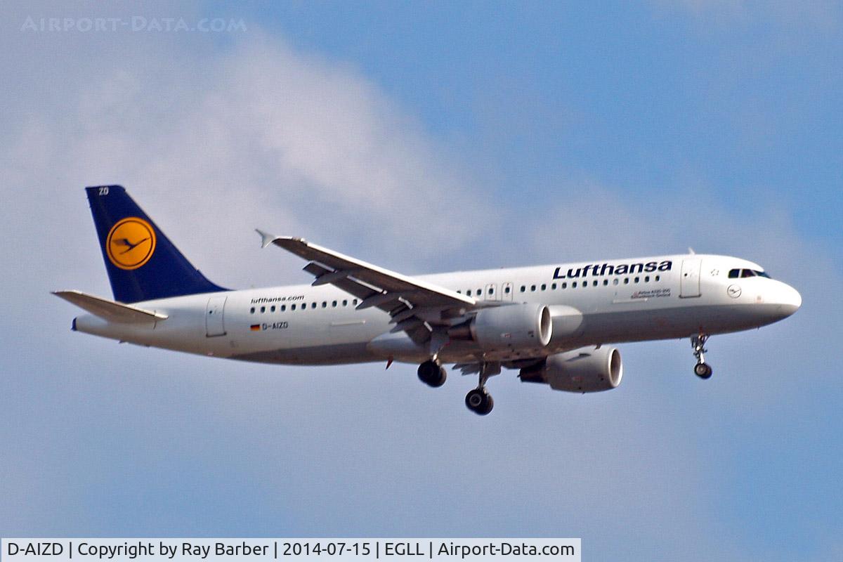 D-AIZD, 2010 Airbus A320-214 C/N 4191, Airbus A320-214 [4191] (Lufthansa) Home~G 15/07/2014. On approach 27L.