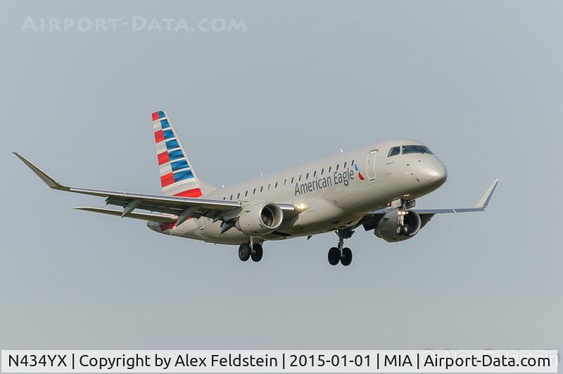N434YX, 2014 Embraer 175LR (ERJ-170-200LR) C/N 17000418, Miami International