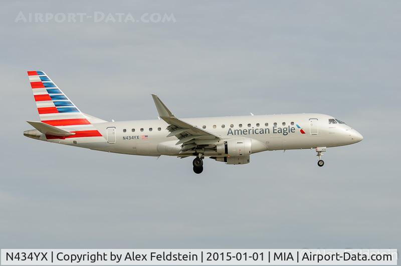 N434YX, 2014 Embraer 175LR (ERJ-170-200LR) C/N 17000418, Miami International