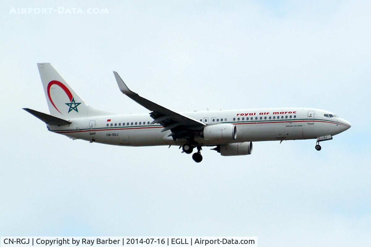 CN-RGJ, 2012 Boeing 737-8B6 C/N 33072, Boeing 737-8B6 [33072] (Royal Air Maroc) Home~G 16/07/2014. On approach 27L.