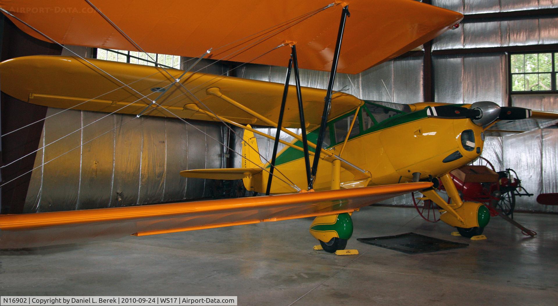 N16902, 1937 Fairchild 24 H C/N 3211, This Golden Age gem is preserved at Pioneer Field, Wisconsin.