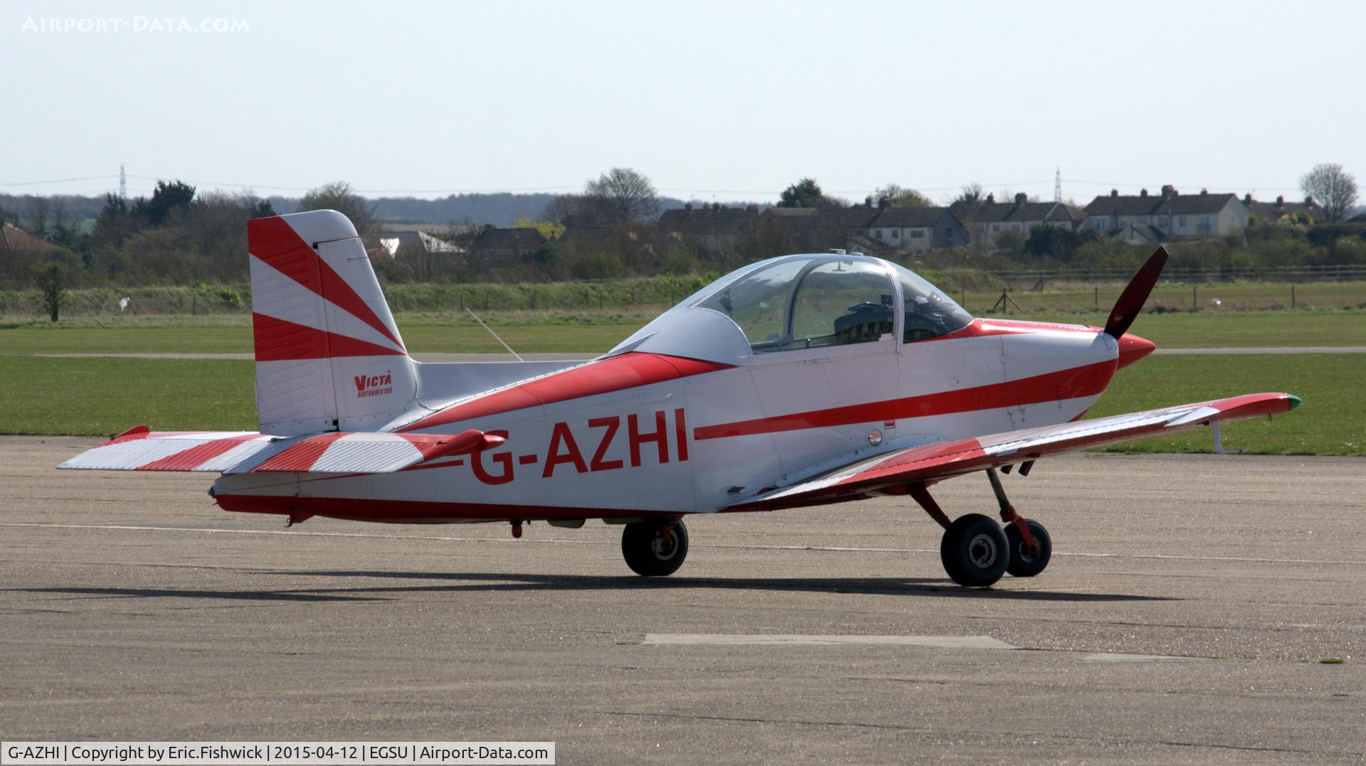 G-AZHI, 1971 AESL Glos-Airtourer Super 150/T5 C/N A540, 2. G-AZHI visiting Duxford Airfield, April 2015.