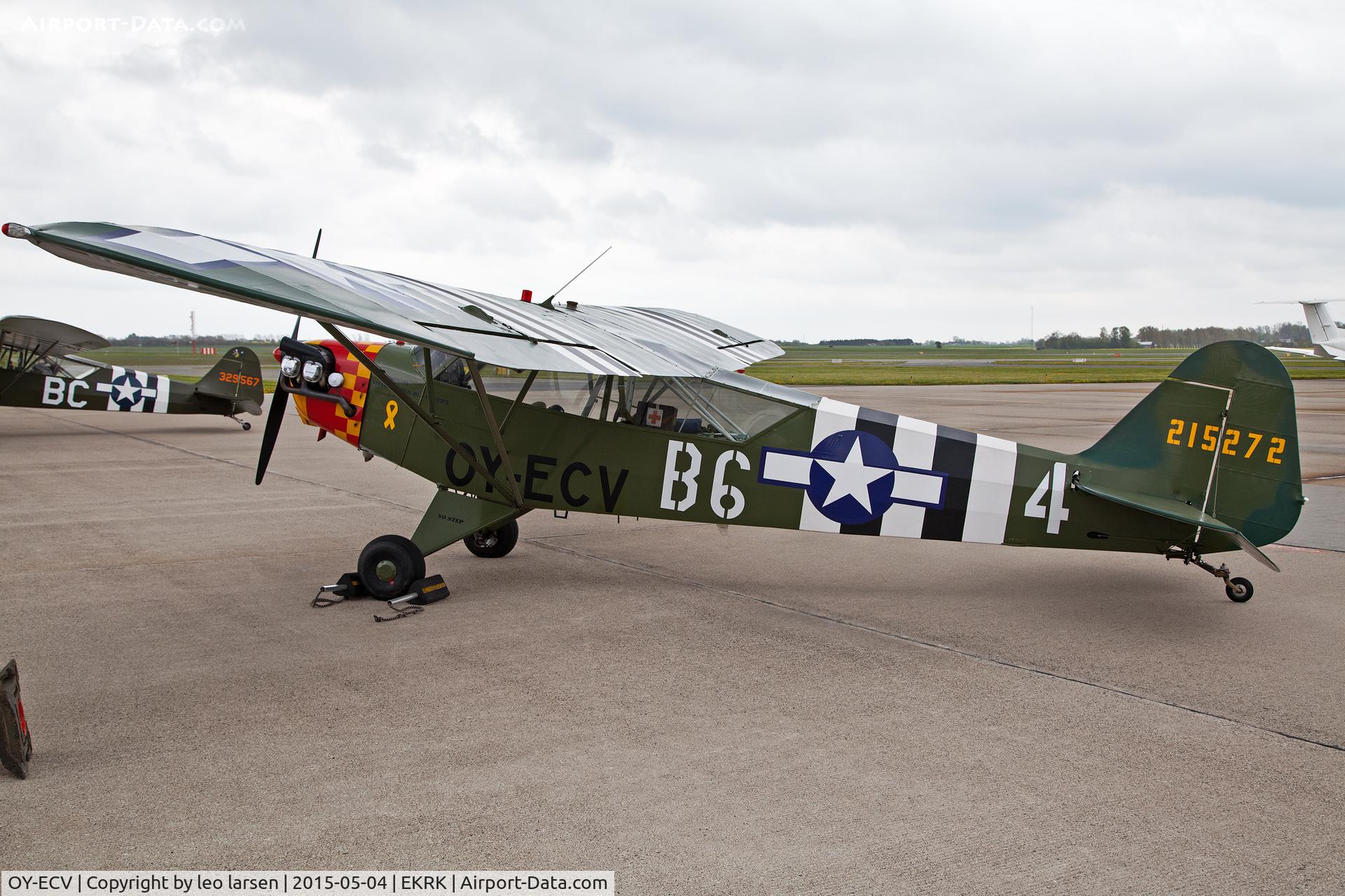 OY-ECV, 1942 Piper J3C-65 Cub Cub C/N 8391, Roskilde Denmark 4.5.15