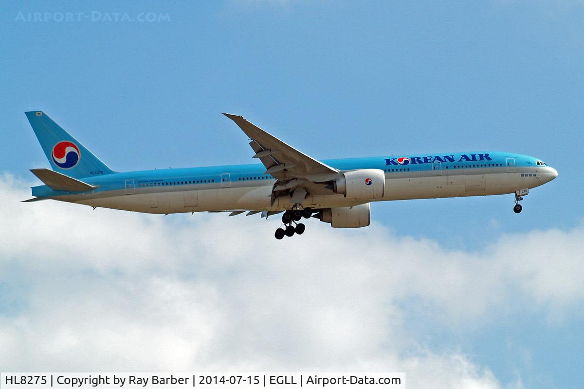 HL8275, 2013 Boeing 777-3B5/ER C/N 37651, Boeing 777-3B5ER [37651] (Korean Air) Home~G 15/07/2014. On approach 27L.