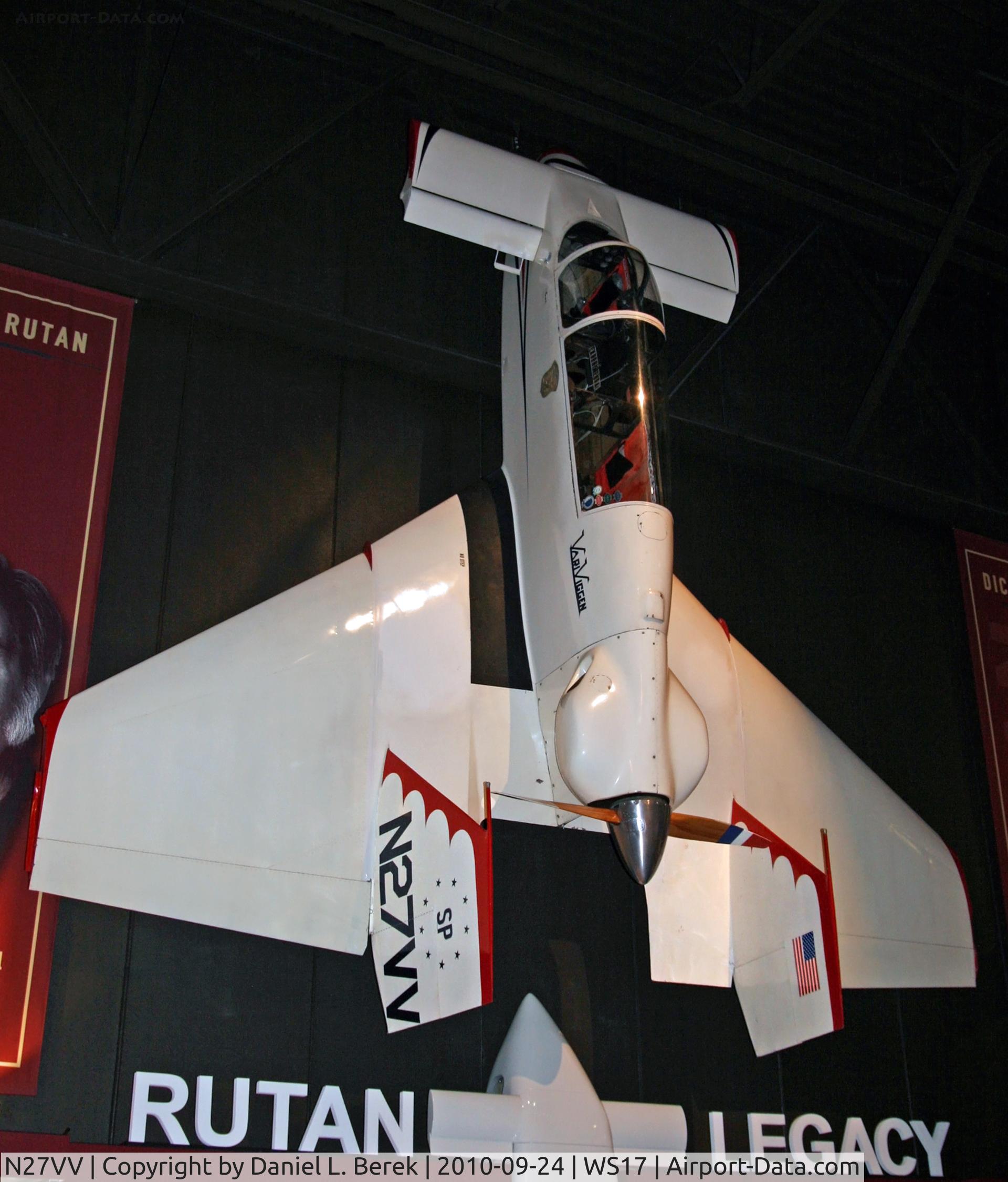 N27VV, 1972 Rutan VariViggen 50-160 C/N 001, The prototype of this Rutan classic can be admired at the EAA AirVenture Museum.