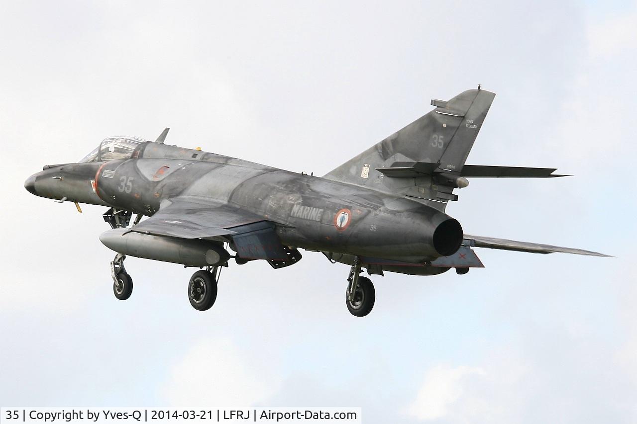 35, Dassault Super Etendard C/N 35, Dassault Super Etendard M (SEM), On final rwy 26, Landivisiau Naval Air Base (LFRJ)