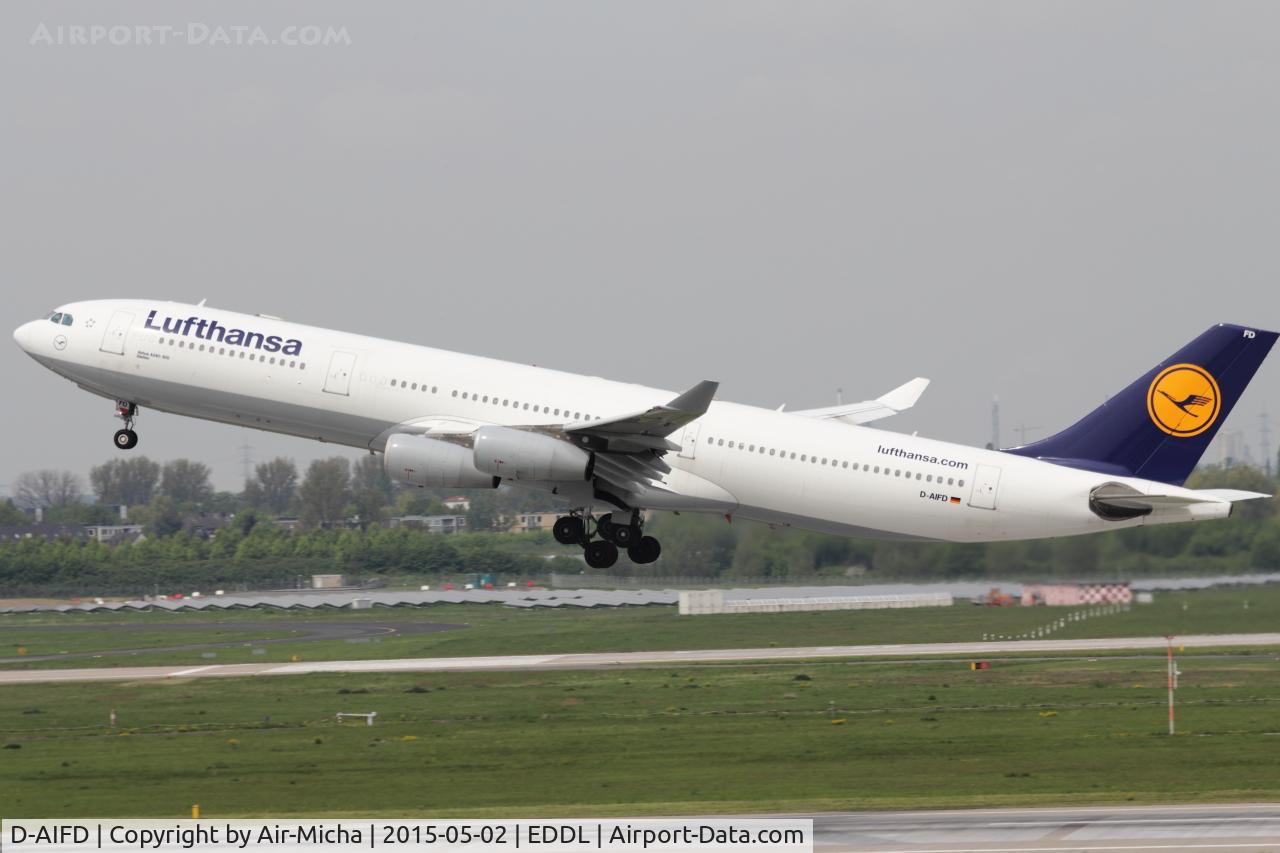 D-AIFD, 2001 Airbus A340-313X C/N 390, Lufthansa, Airbus A340-313X, CN: 390, Name: Giessen