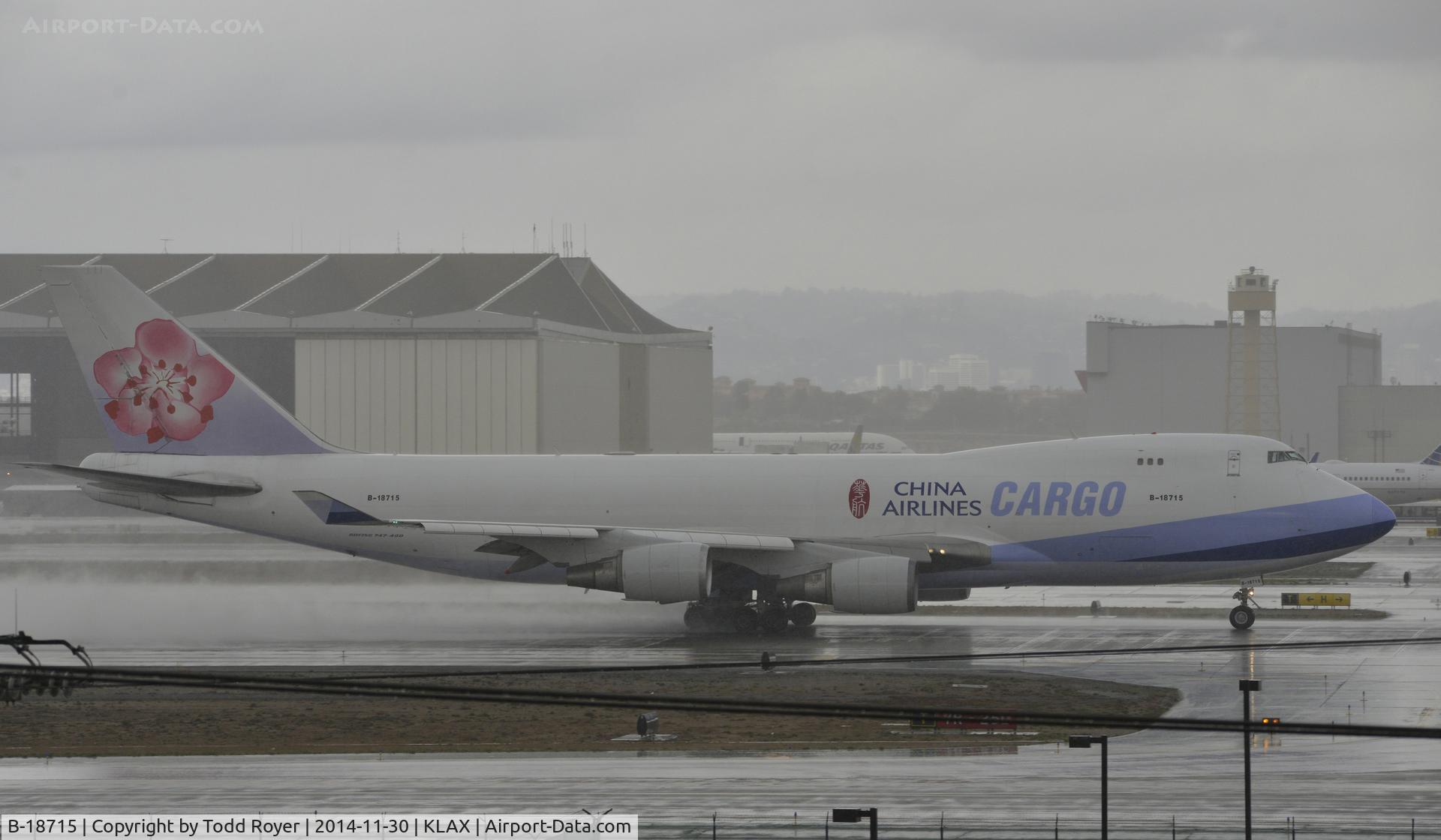 B-18715, 2003 Boeing 747-409F/SCD C/N 33731, Departing LAX on 7R