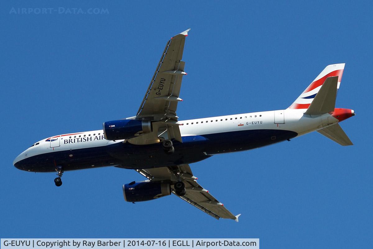 G-EUYU, 2014 Airbus A320-232 C/N 6028, Airbus A320-232 [6028] (British Airways) Home~G 16/07/2014. On approach 27R.