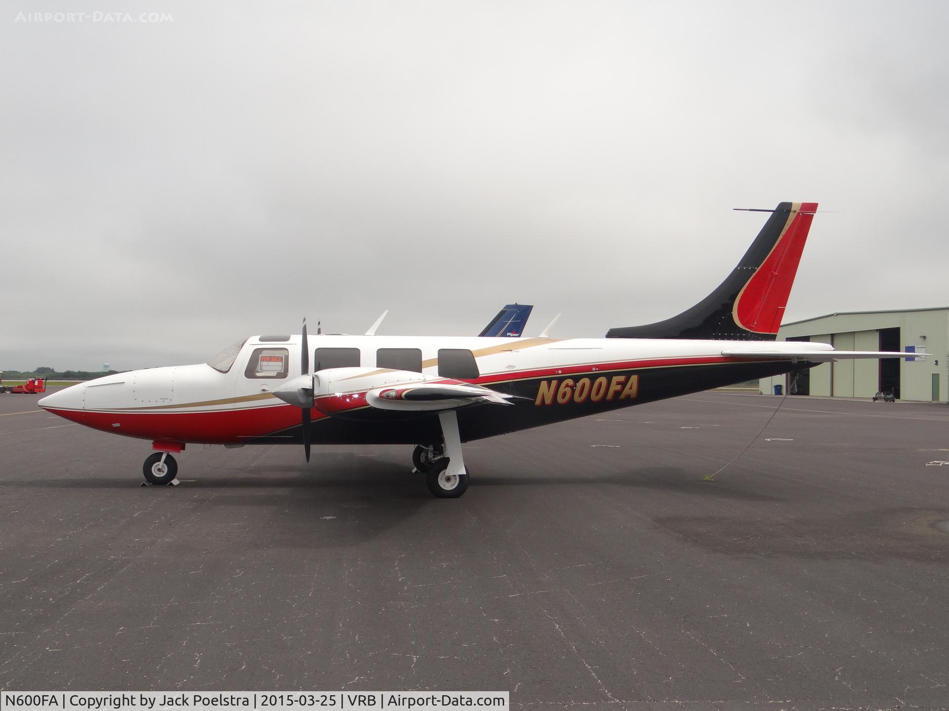 N600FA, 1975 Smith Aerostar 600 C/N 60-0246-101, N600FA at ramp of Vero Beach Fla.