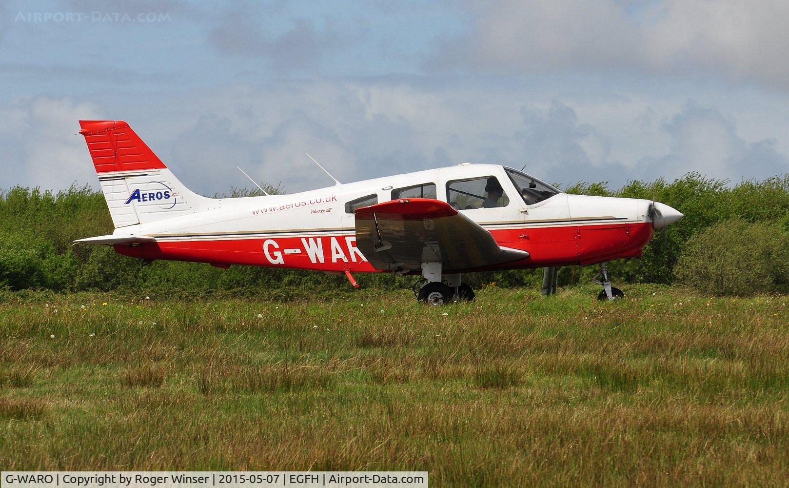G-WARO, 1997 Piper PA-28-161 Cherokee Warrior III C/N 28-42015, Visiting Cherokee Warrior III operated by Aeros Flight Training. Previously registered EC-HVT.