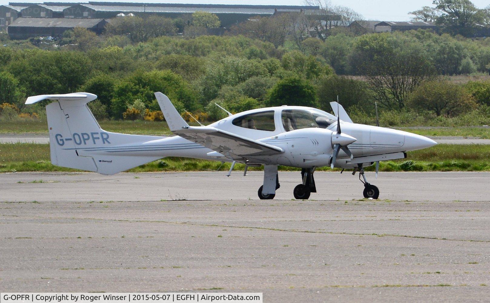 G-OPFR, 2005 Diamond DA-42 Twin Star C/N 42.077, Visiting DA-42 Twin Star. Previously registered N700PR.