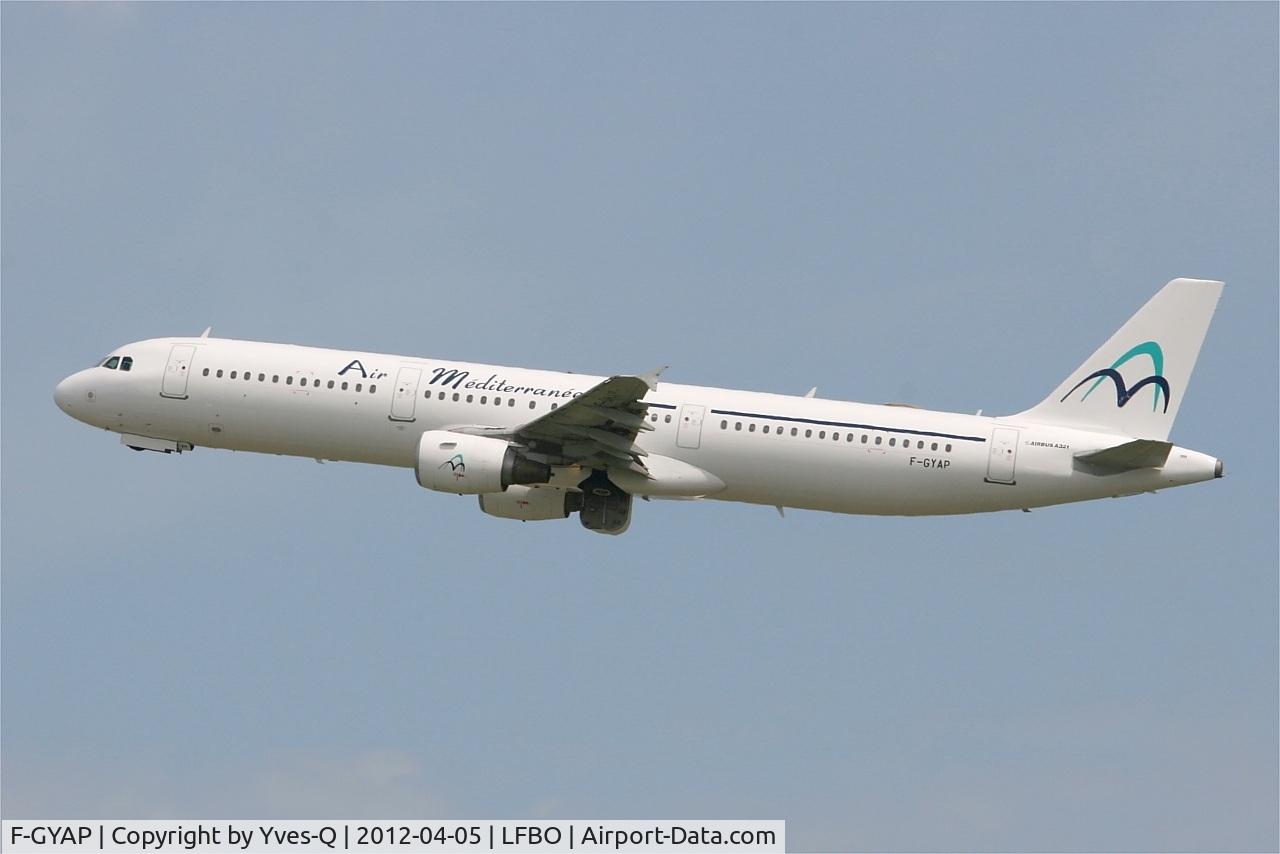F-GYAP, 1994 Airbus A321-111 C/N 517, Airbus A321-111, Take off rwy 32R, Toulouse-Blagnac Airport (LFBO-TLS)