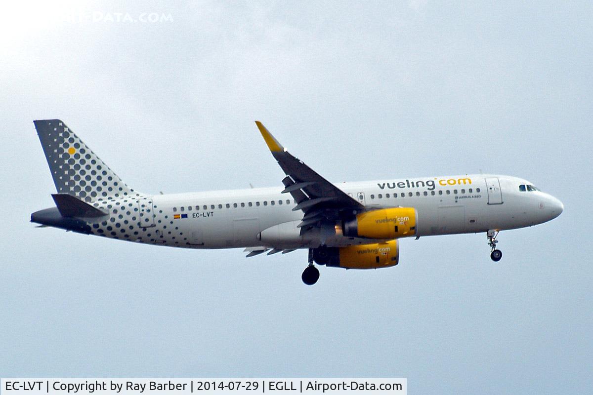 EC-LVT, 2013 Airbus A320-232 C/N 5612, Airbus A320-232(SL) [5612] (Vueling Airlines) Home~G 29/07/2014. On approach 27L.
