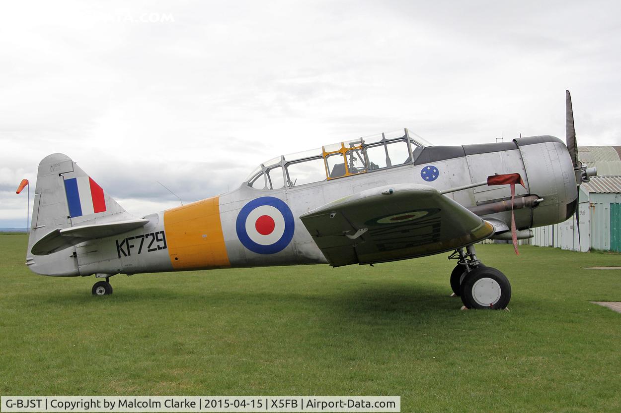 G-BJST, 1953 Canadian Car & Foundry T-6H Harvard Mk.4M C/N 14A-2429, Canadian Car & Foundry T-6H Harvard 4M at Fishburn Airfield UK April 15th 2015.
