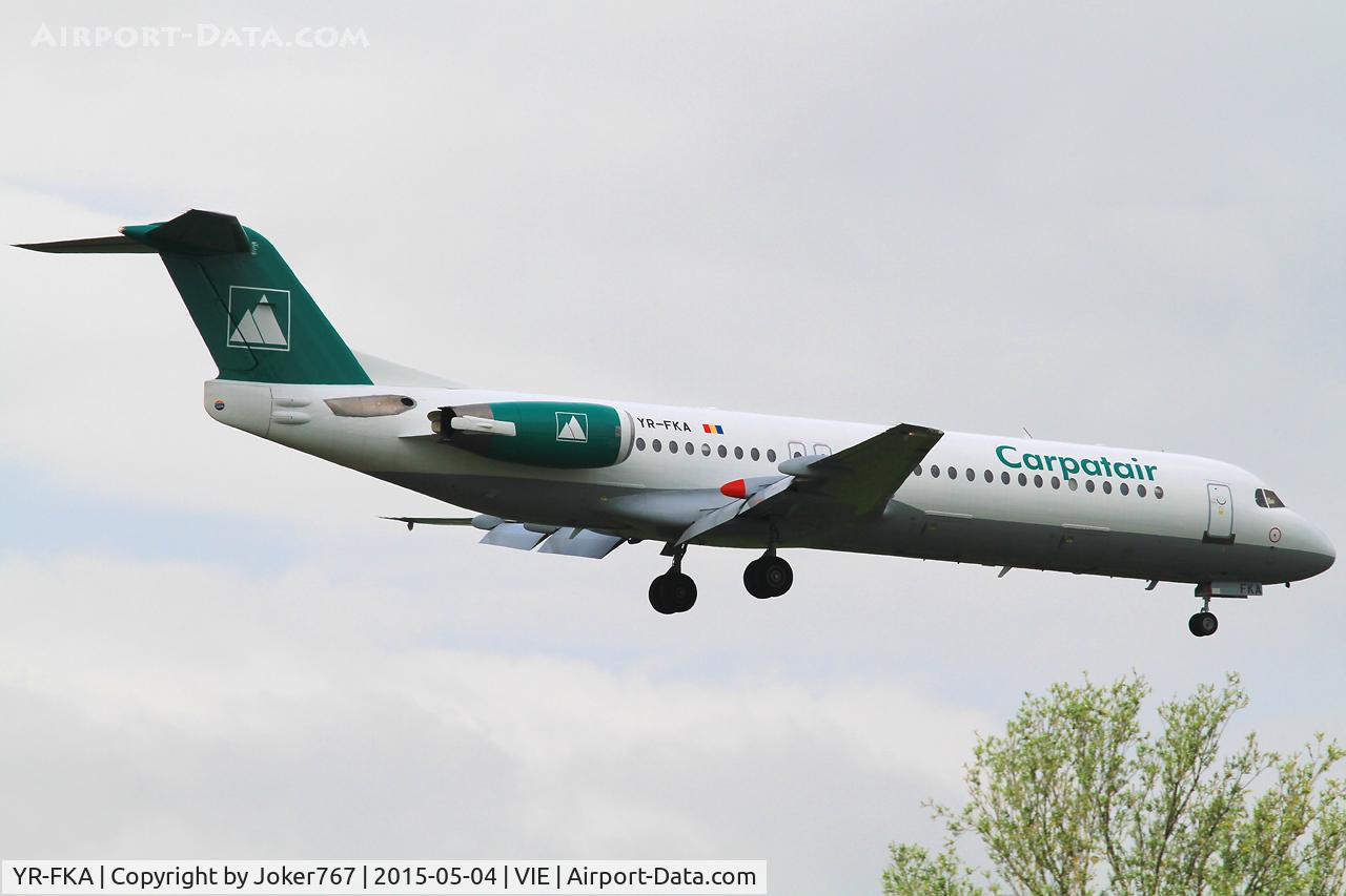 YR-FKA, 1991 Fokker 100 (F-28-0100) C/N 11340, Carpatair