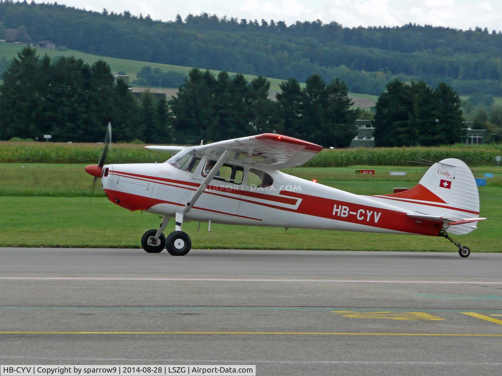 HB-CYV, 1952 Cessna 170B C/N 20615, taxiing for take-off