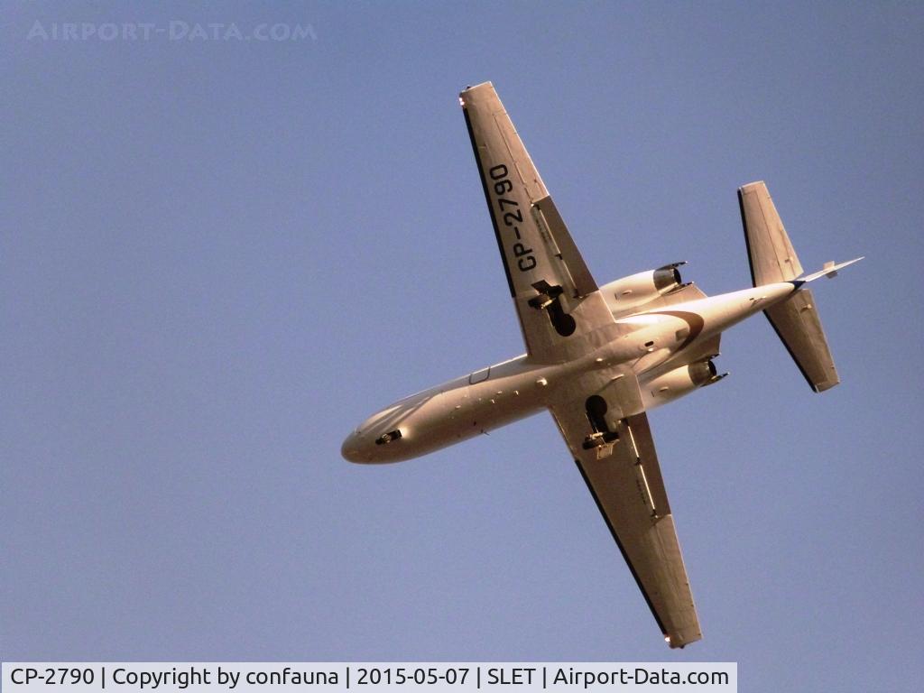 CP-2790, 2003 Cessna 550 Citation Bravo C/N 550-1052, Approaching El Trompillo with sunset light