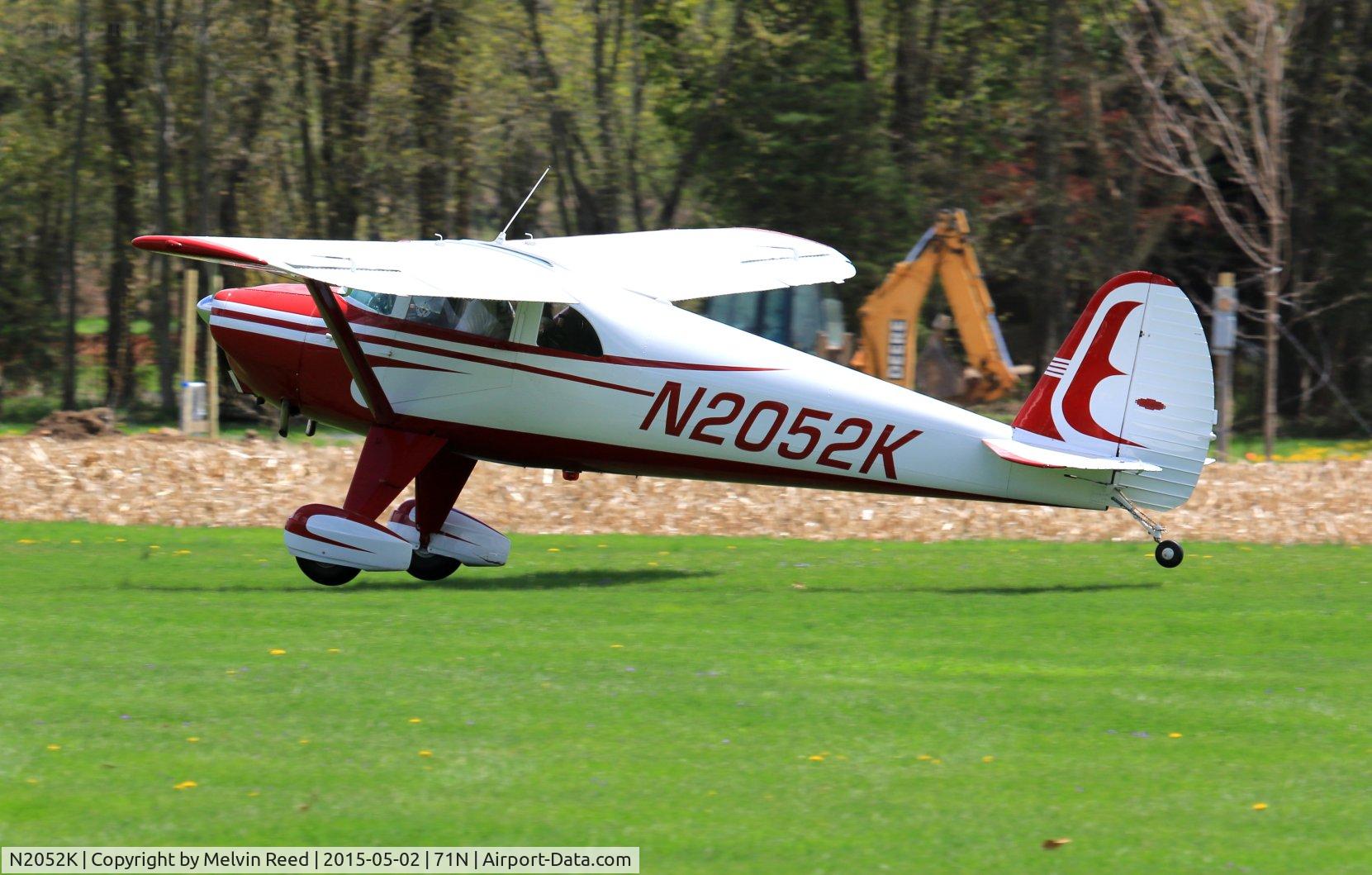 N2052K, 1947 Luscombe 8E Silvaire C/N 4779, Departing 71N