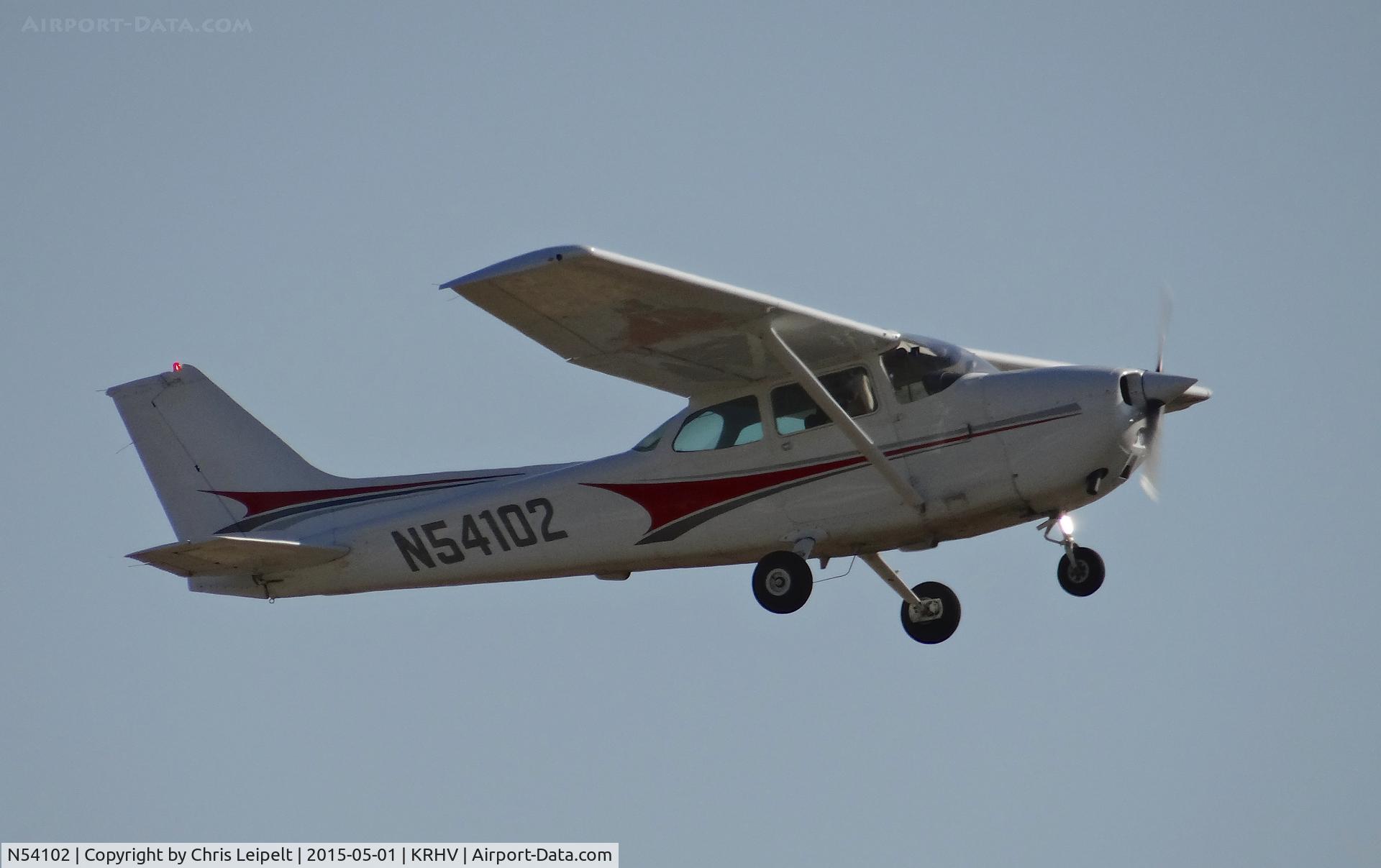 N54102, 1981 Cessna 172P C/N 17274875, My brother taking off in Aero Dynamic's 1981 Cessna 172P at Reid Hillview Airport, San Jose, CA.