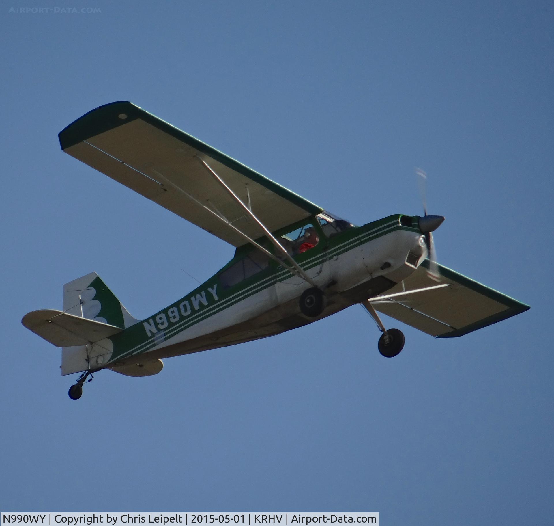N990WY, 1976 Bellanca 7ECA Citabria C/N 1168-76, A local 1976 Bellanca 7ECA going around.
