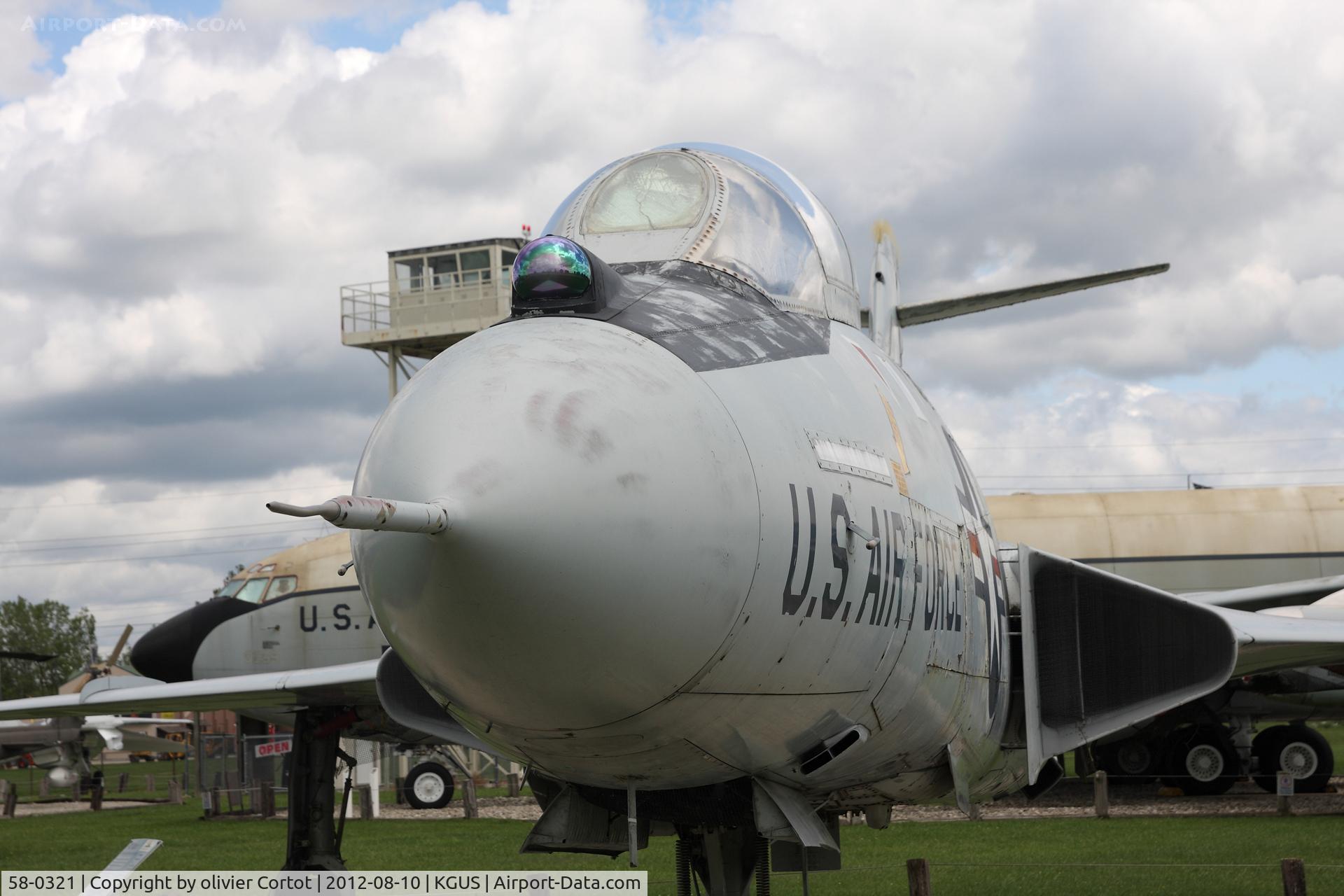 58-0321, 1958 McDonnell F-101B-110-MC Voodoo C/N 693, nose view