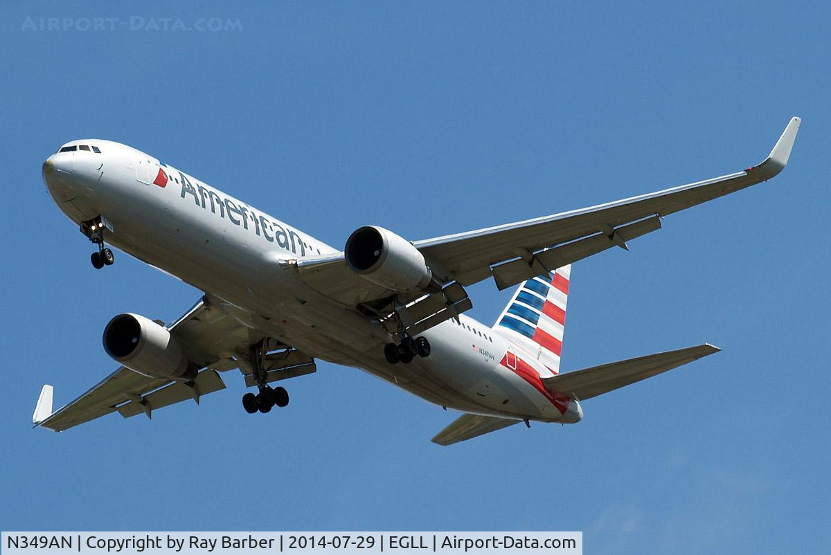 N349AN, 2003 Boeing 767-323 C/N 33088, Boeing 767-323ER [33088] (American Airlines) Home~G 29/07/2014. On approach 27R.