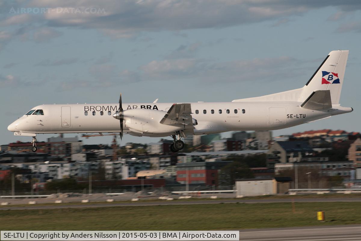 SE-LTU, 1999 Saab 2000 C/N 2000-062, On short final runway 30.