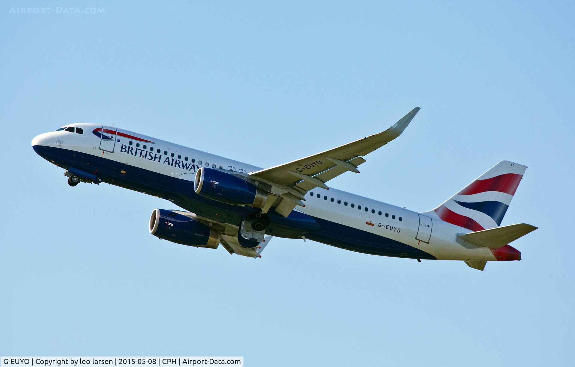 G-EUYO, 2013 Airbus A320-232 C/N 5634, Copenhagen 8.5.15 now with Winglets.