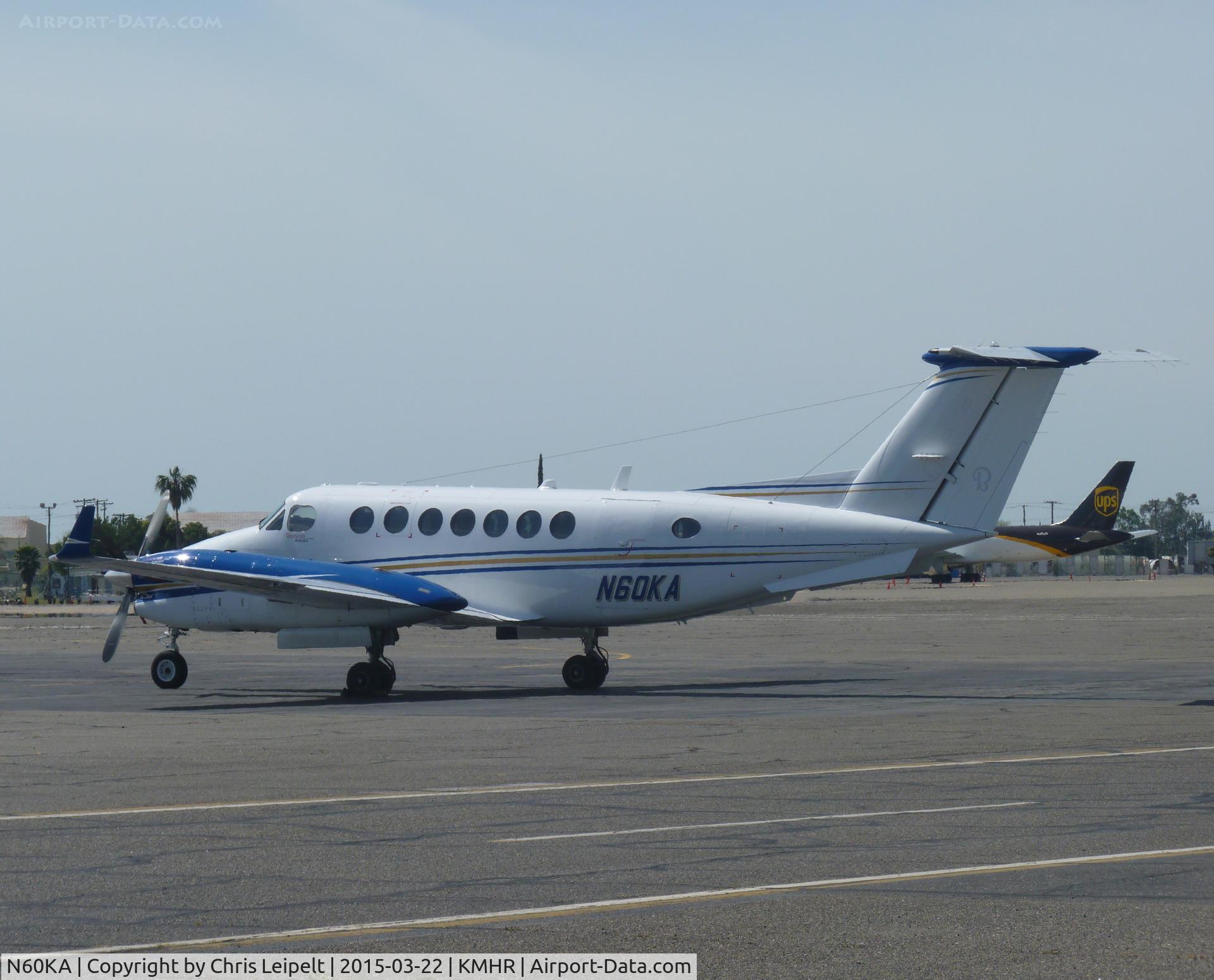 N60KA, 1973 Beech C90 King Air C/N LJ-586, A King Air 350 visiting Sacramento Mather Airport, Sacramento, CA.
