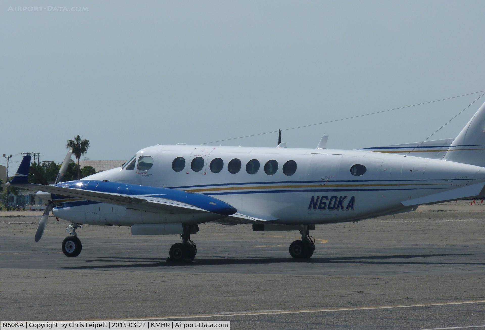 N60KA, 1973 Beech C90 King Air C/N LJ-586, A King Air 350 visiting Sacramento Mather Airport, Sacramento, CA.