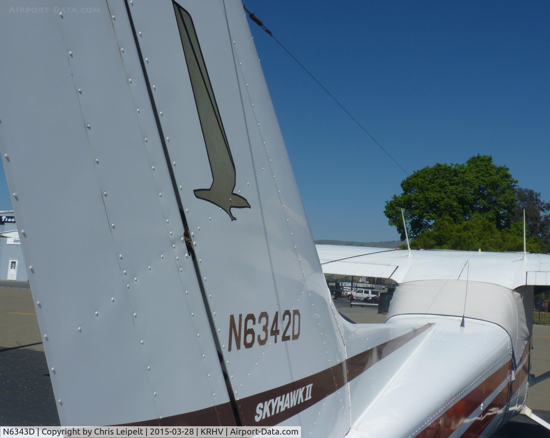 N6343D, 1979 Cessna 172N C/N 17272729, A transient 1979 Cessna 172N visiting Reid Hillview Airport, San Jose, CA.