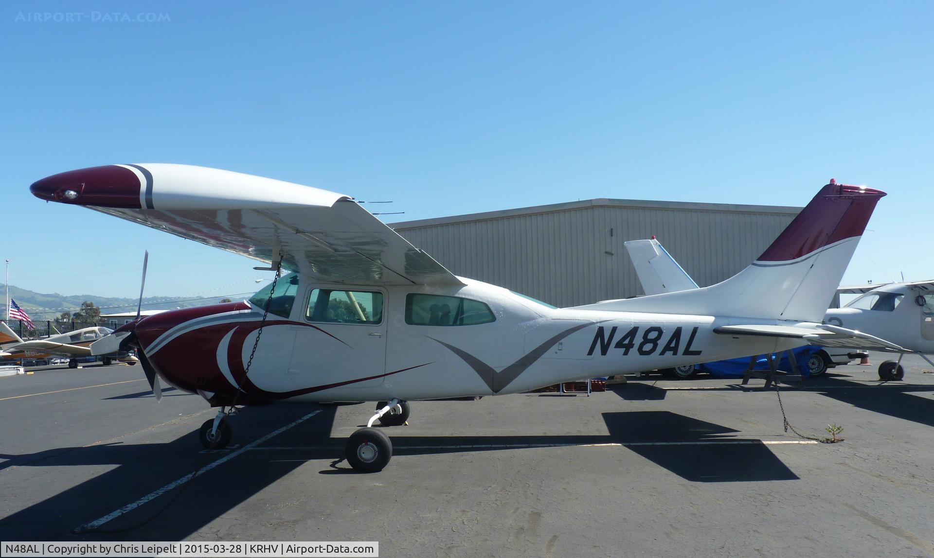 N48AL, 1976 Cessna T210M Turbo Centurion C/N 51363113, A local Cessna 210 with a new tail number and new paint just out of the repair shop at Reid Hillview, San Jose, CA.