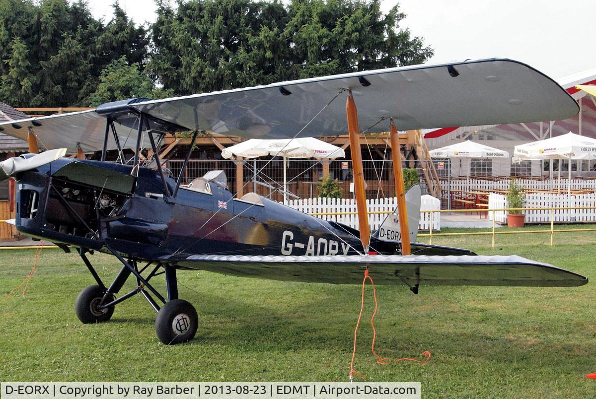 D-EORX, 1943 De Havilland DH-82A Tiger Moth II C/N 83866, De Havilland DH.82A Tiger Moth [83866] Tannheim~D 23/08/2013. Also marked G-EORX and N82DH.
