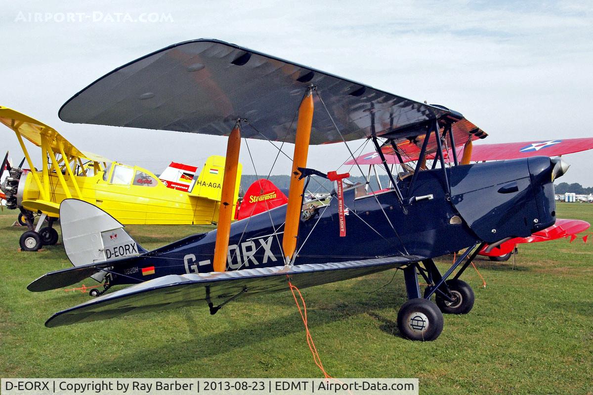 D-EORX, 1943 De Havilland DH-82A Tiger Moth II C/N 83866, De Havilland DH.82A Tiger Moth [83866] Tannheim~D 23/08/2013. Also marked G-EORX and N82DH.