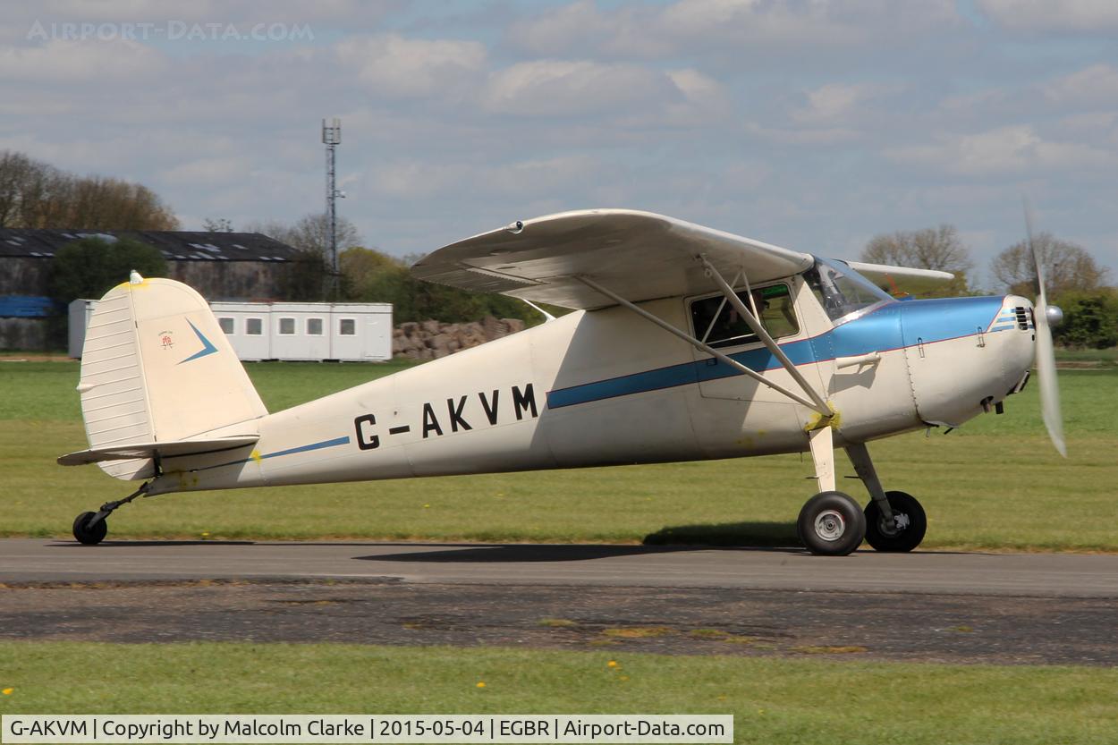 G-AKVM, 1947 Cessna 120 C/N 13431, Cessna 120 at The Real Aeroplane Club's Auster Fly-In, Breighton Airfield, May 4th 2015.