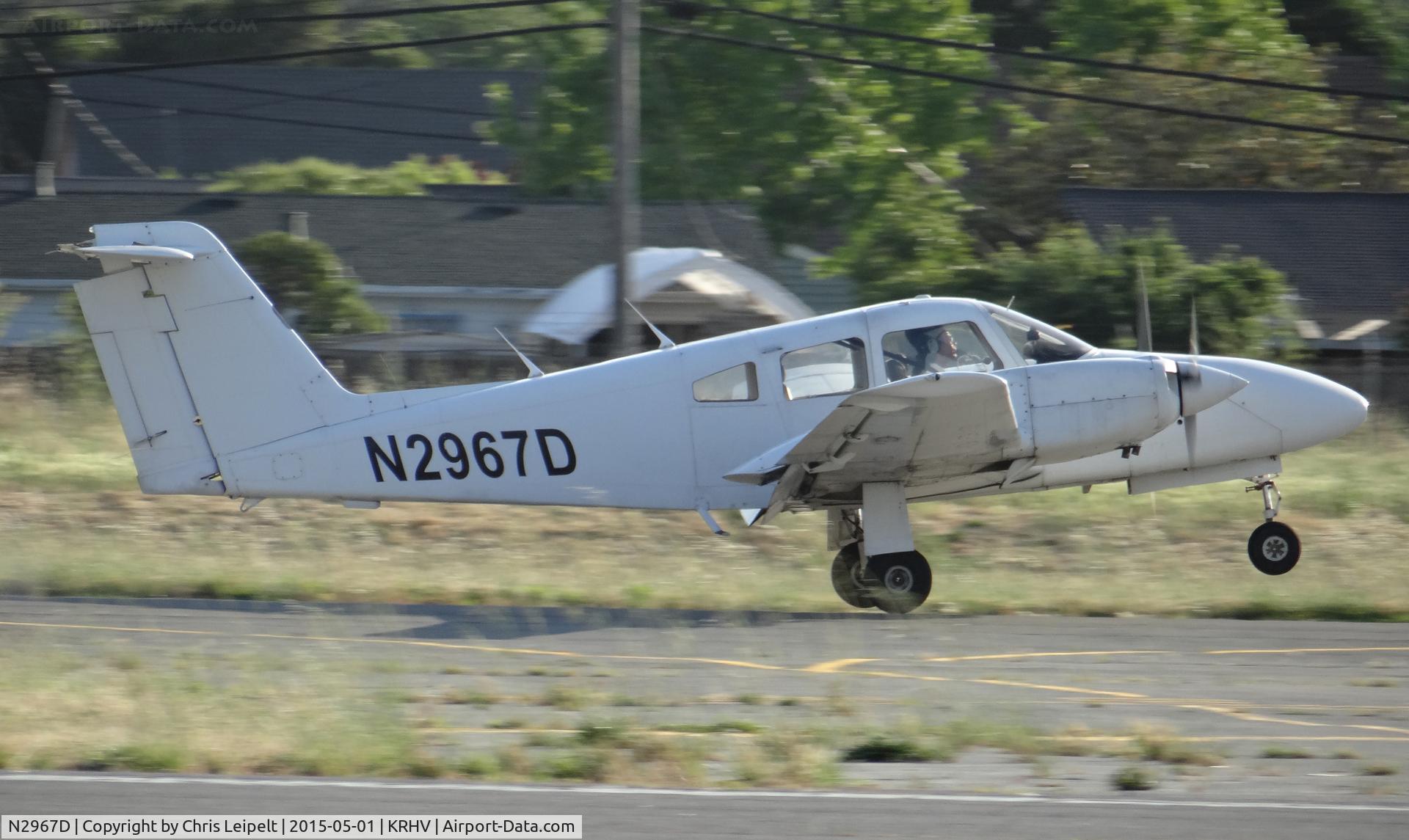 N2967D, 1979 Piper PA-44-180 Seminole C/N 44-7995321, A local 1979 Piper Seminole landing on runway 31L at Reid Hillview Airport, San Jose, CA.